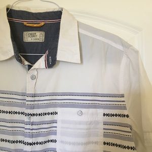 Stylish patterned striped button down